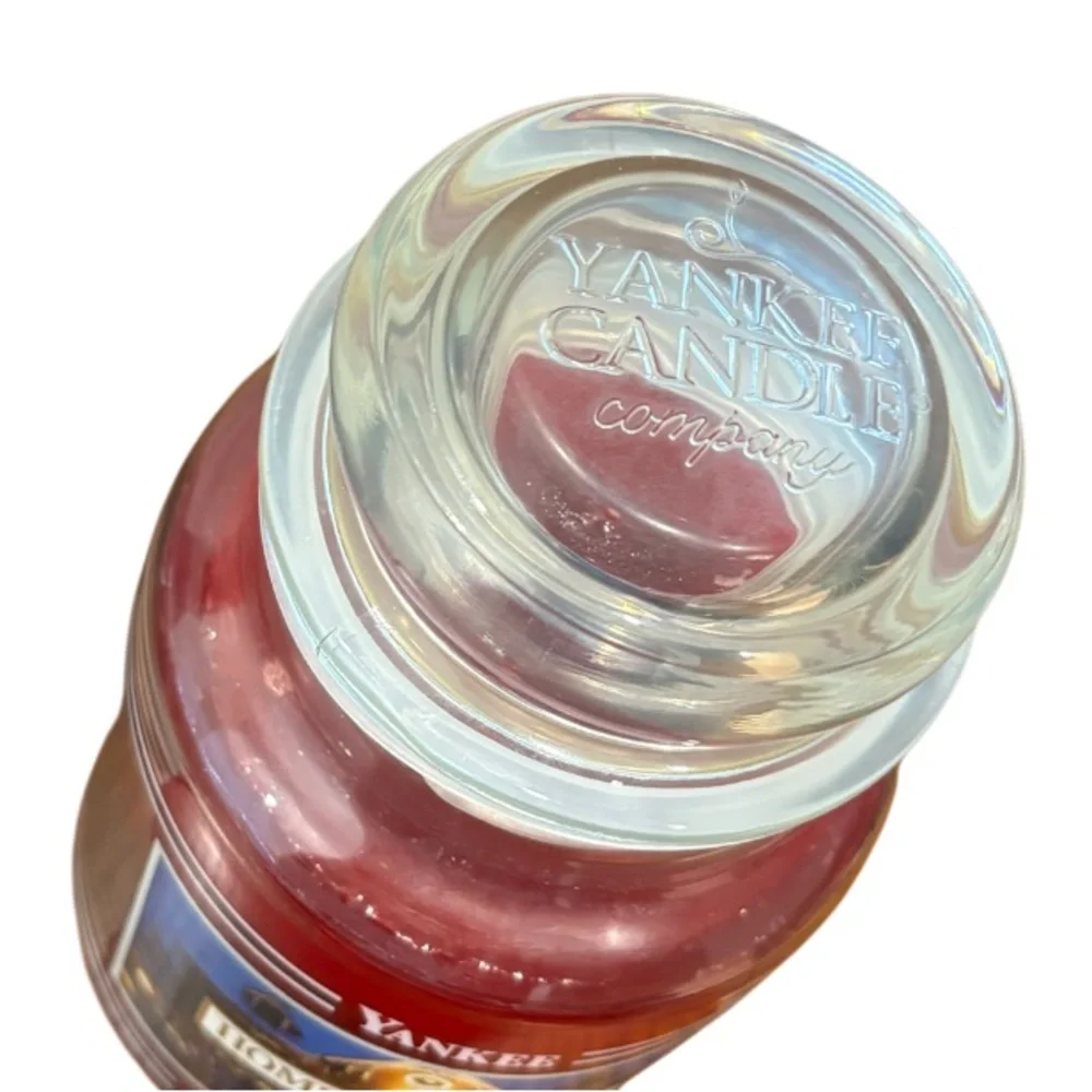 Yankee Candle Jar Vintage Home for the Holidays Rare Vintage Black Band Burgundy
